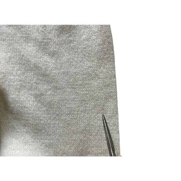 Catherine Malangrino Size Large 100% Cashmere Bell Cuff Ruffle Hem Sweater Cream - Picture 7 of 7